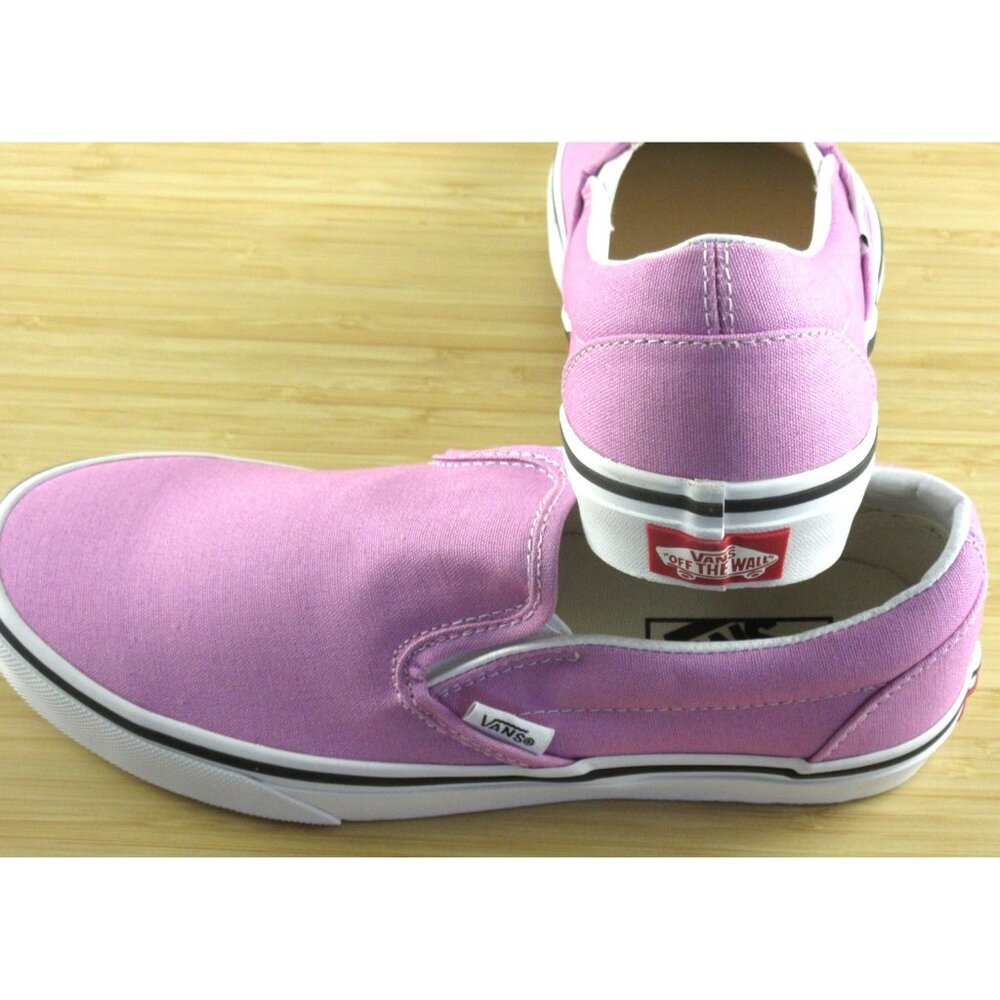 Vans Women's Classic Slip On Orchid Purple True White Canvas Shoes Sizes NIB - Picture 5 of 7
